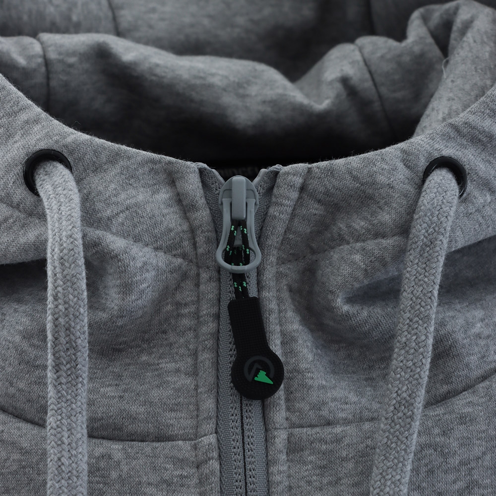 Ridgeline Impact Recycled Fleece Mens Zip Hoodie Grey Grey Marle S