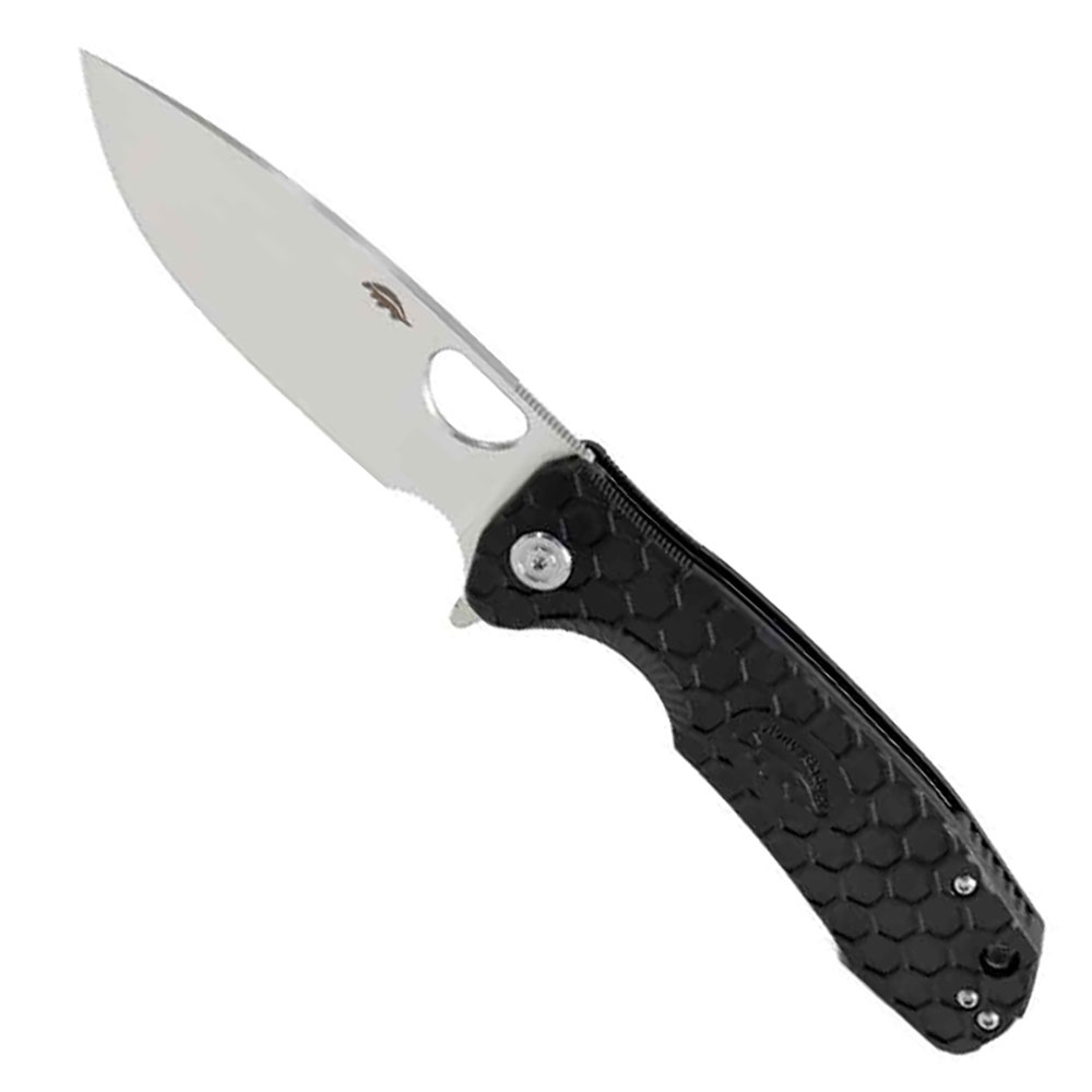 Honey Badger Drop Point Flipper Pocket Knife Medium 8cm Black