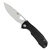 Honey Badger Drop Point Flipper Pocket Knife Medium Black 8cm