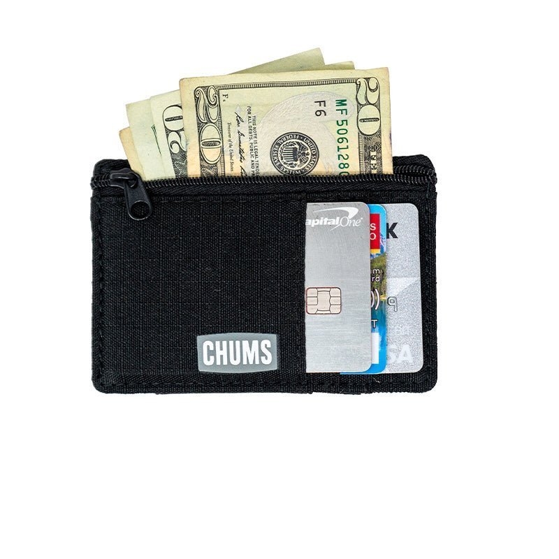 Chums Bandit Zip Wallet with ID Window Black