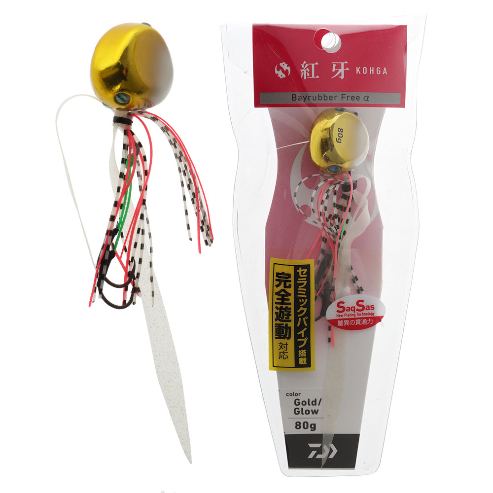 Daiwa Kohga Bay Rubber Free Slider Lure 80g Gold/Glow