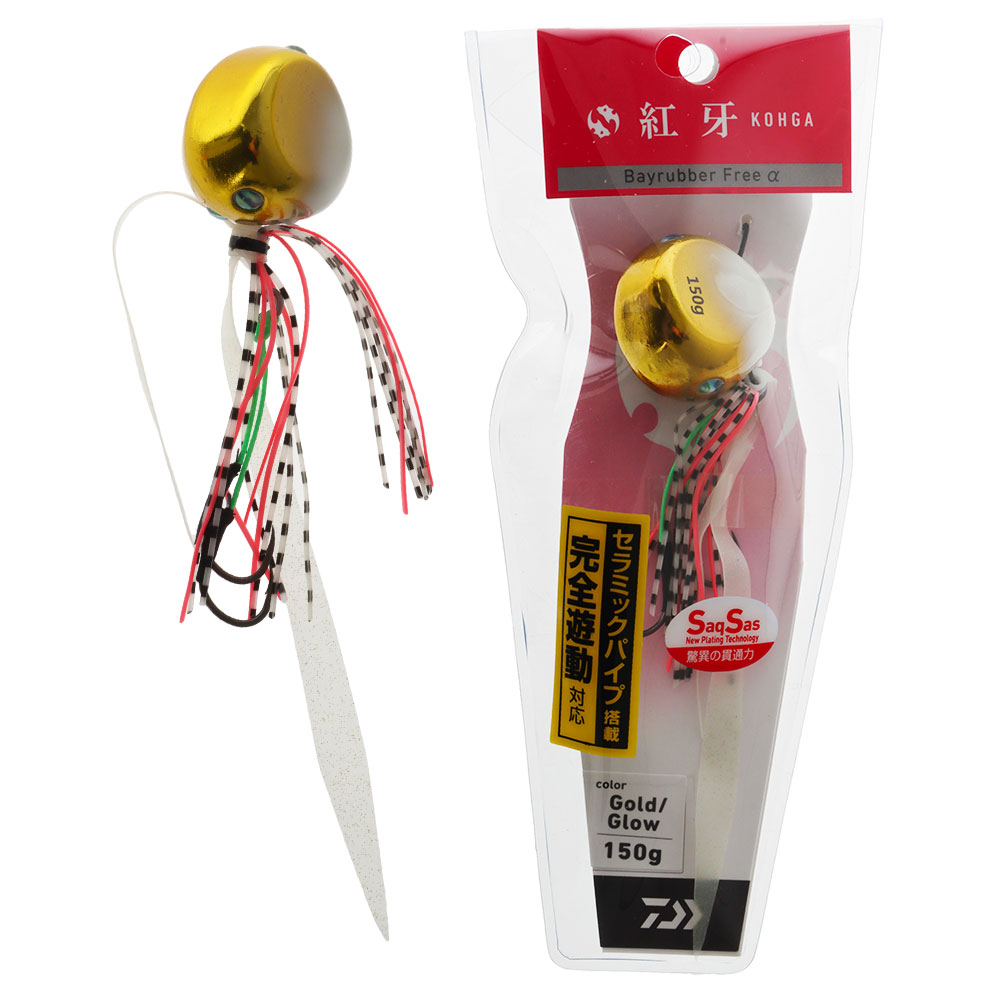 Daiwa Kohga Bay Rubber Free Slider Lure 150g Gold/Glow