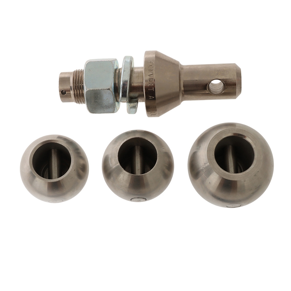 Convert-A-Ball 1in 3 Ball Tow Ball Kit Stainless Steel Tow Ball Kit