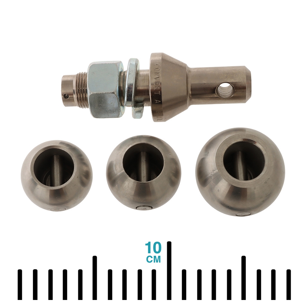 Convert-A-Ball 1in 3 Ball Tow Ball Kit Stainless Steel Tow Ball Kit