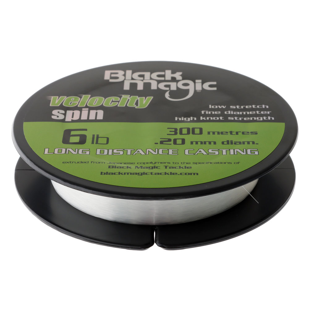 Black Magic Velocity Spin Monofilament 300m 6lb