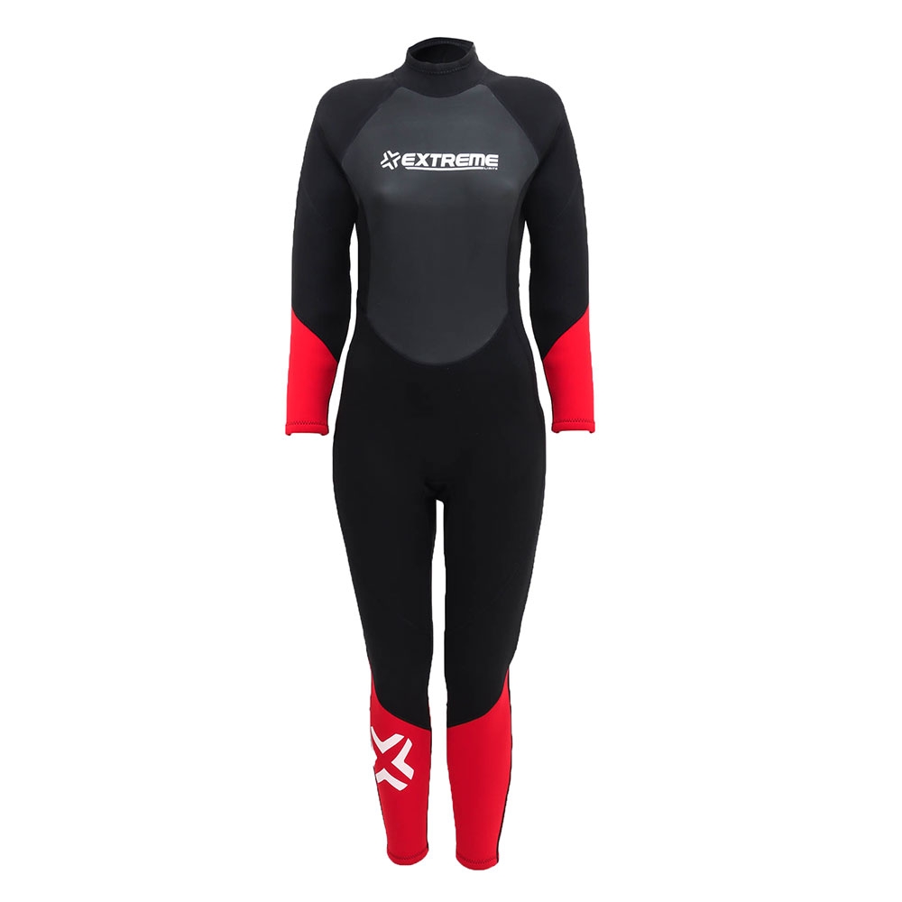Extreme Limits Reef Womens Steamer Wetsuit 2.5mm Black/Red Size 12