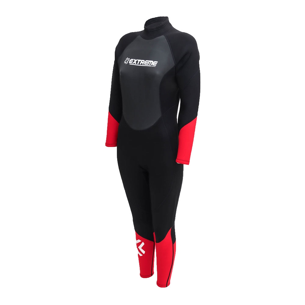 Extreme Limits Reef Womens Steamer Wetsuit 2.5mm Black/Red Size 10