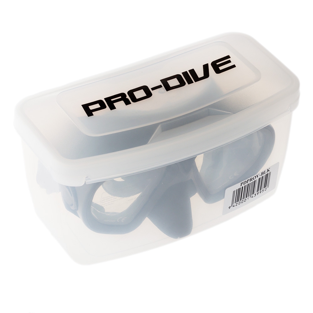 Pro-Dive Provider Low Volume Spearfishing Mask and Snorkel Set Black