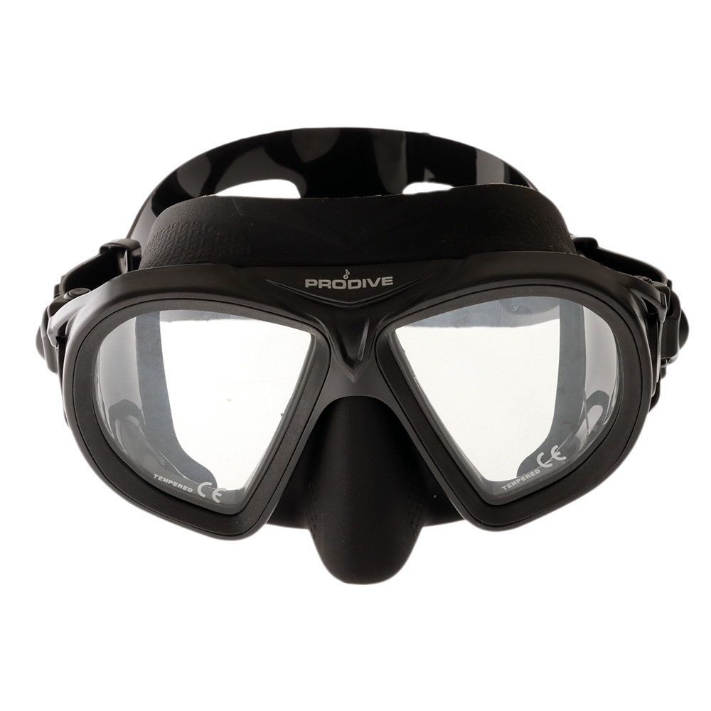 Pro-Dive Provider Low Volume Spearfishing Mask and Snorkel Set Black