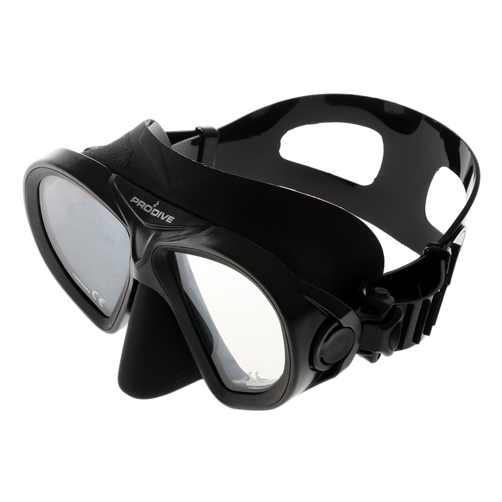 Pro-Dive Provider Low Volume Spearfishing Mask and Snorkel Set Black