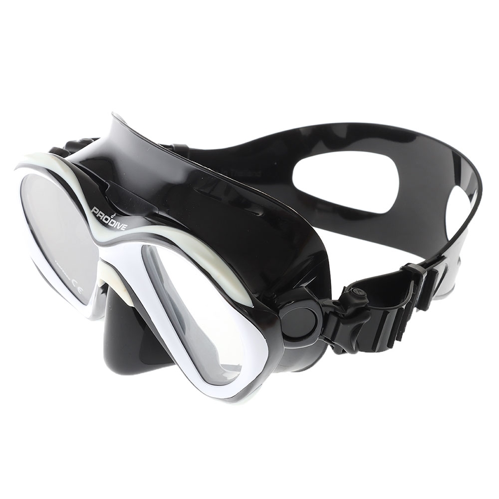 Pro-Dive Ultra Low Volume UV400 Anti-Fog Dive Mask Black/White