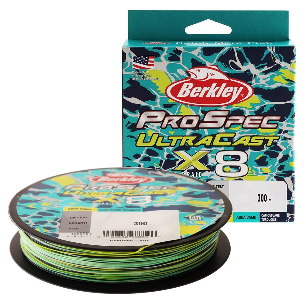 Berkley ProSpec X8 UltraCast Braid Aqua Camo 300m