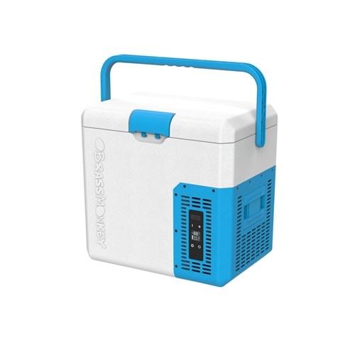 Brass Monkey Portable Fridge/Freezer 18L with Battery Compartment Blue/White