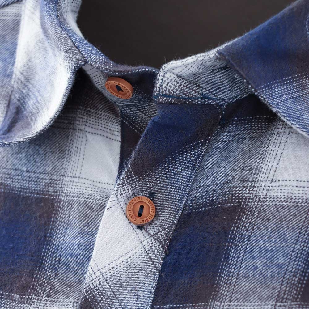 Hunters Element Huxley Mens Long Sleeve Shirt Faded Blue Small