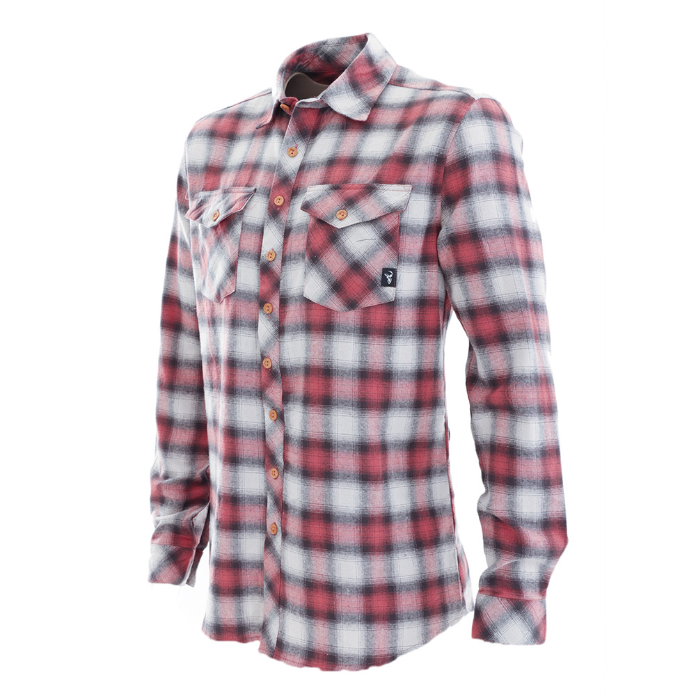 Hunters Element Huxley Mens Long Sleeve Shirt Faded Red S