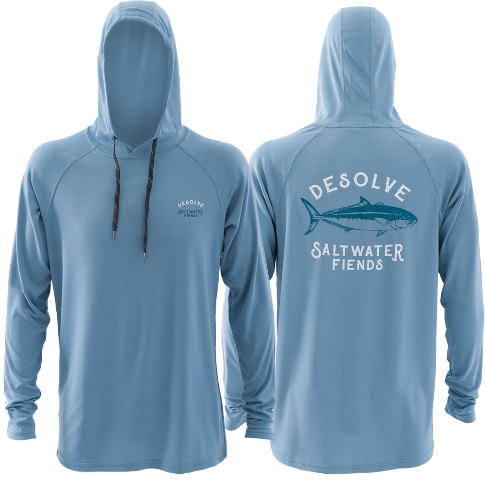 Desolve Breaker Quick-Dry Mens Hoodie Blue Medium
