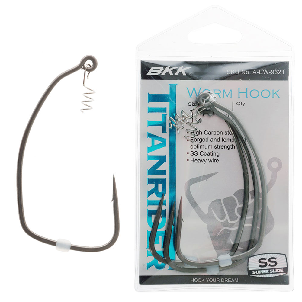 BKK Titan Worm Hooks 12/0 Qty 3