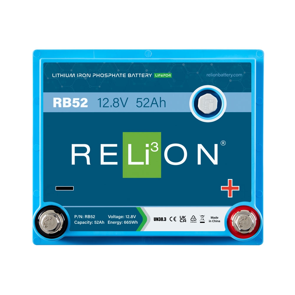 RELiON 12V 52AH DIN Lithium Deep Cycle Battery