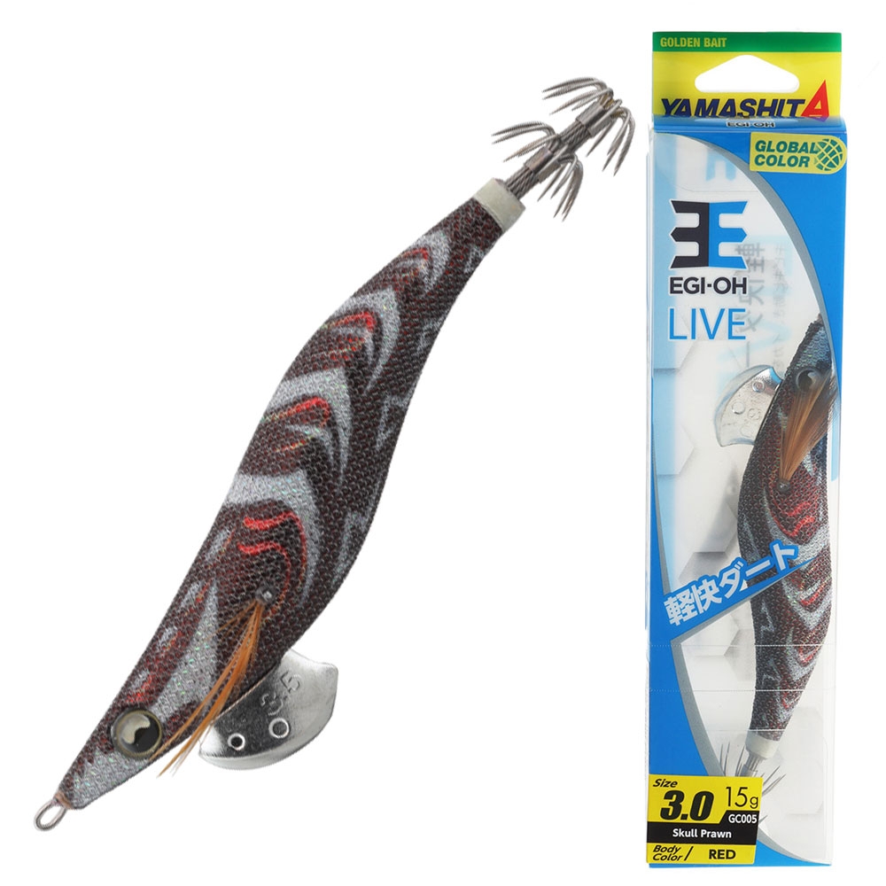 Yamashita EGI-OH LIVE Squid Jig 3.0 90mm Skull Prawn