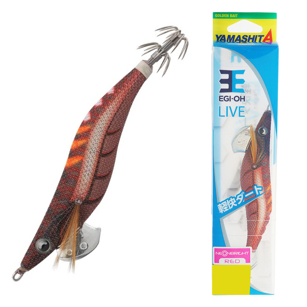 Yamashita EGI-OH LIVE Neon Bright Squid Jig 2.5 75mm 068 MMB Red