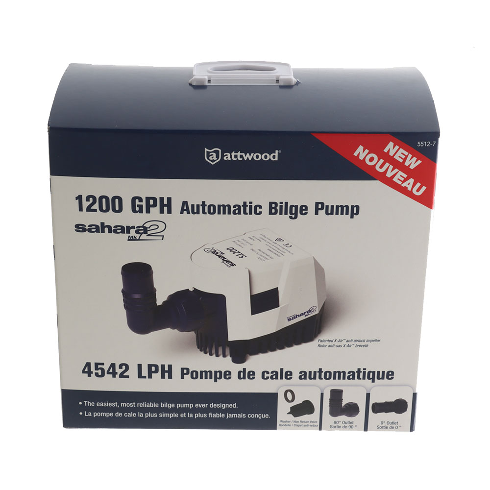 Attwood Sahara MK2 Automatic Bilge Pump 12V 1200GPH