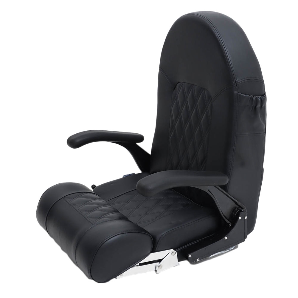 BLA Luxury Flip Up Boat Helm Seat Black
