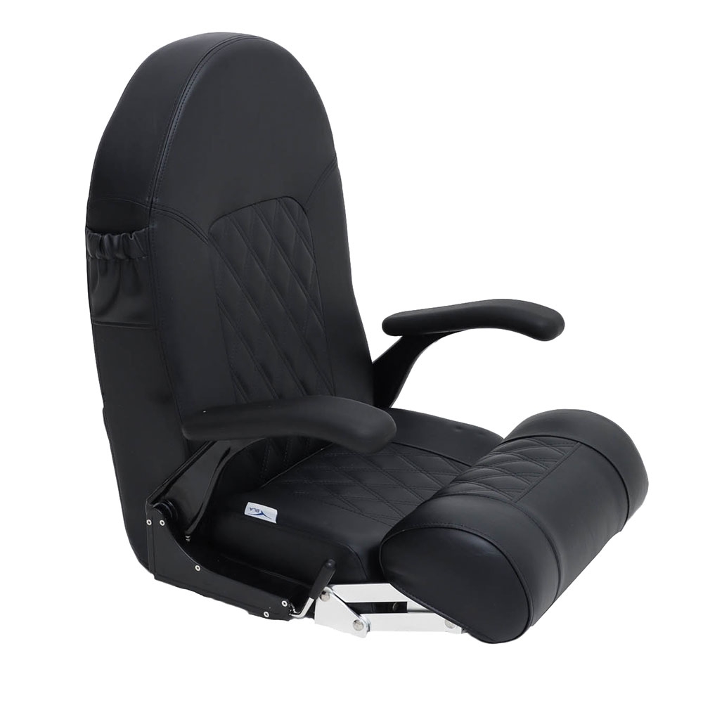 BLA Luxury Flip Up Boat Helm Seat Black