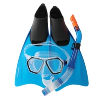 Mirage Bali Adult Mask Snorkel and Fins Set Blue S Thumbnail Mirage Bali Adult Mask Snorkel and Fins Set Blue S