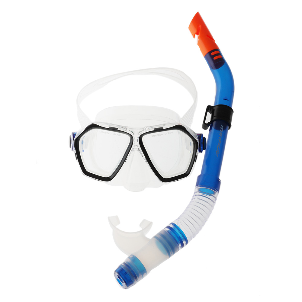 Mirage Bali Adult Mask Snorkel and Fins Set Blue