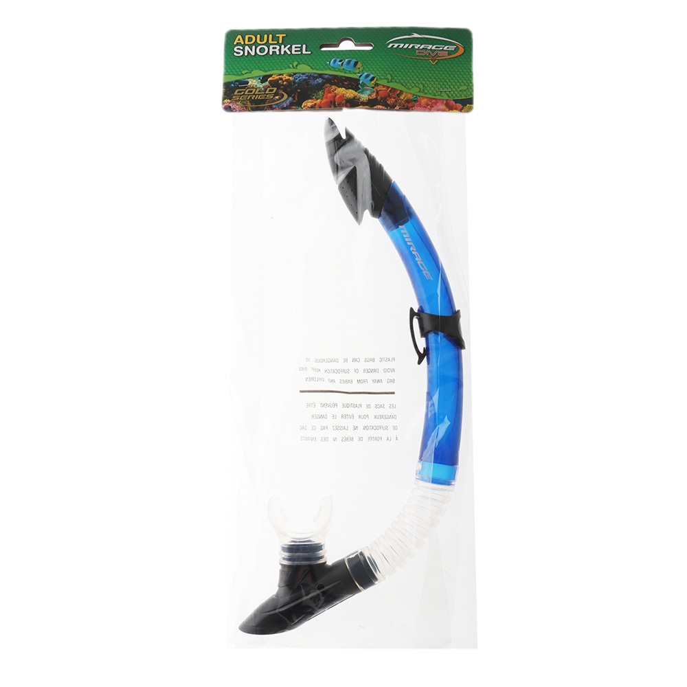 Mirage S04 Diamond Adult Snorkel Blue