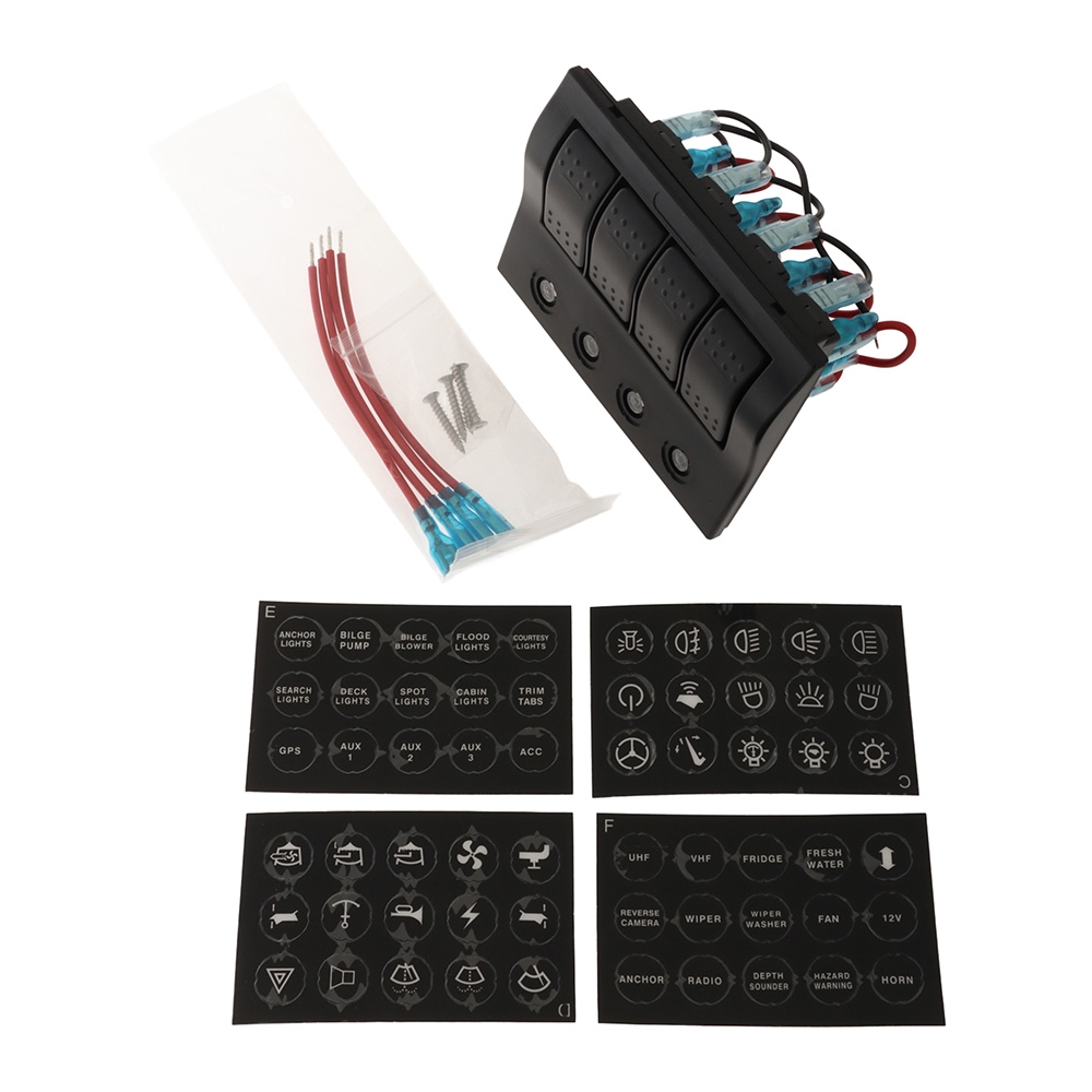 NARVA 4-Way LED Switch Panel with Circuit Breaker Protection