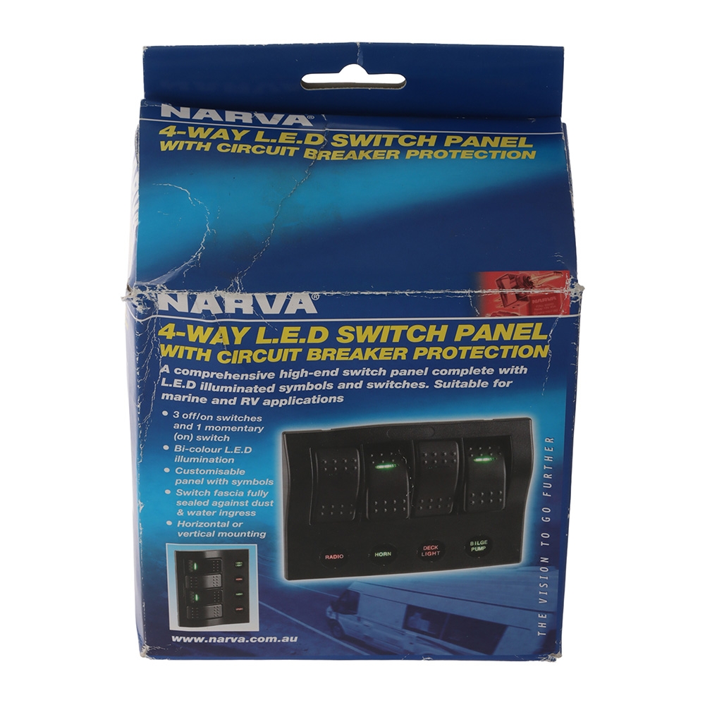 NARVA 4-Way LED Switch Panel with Circuit Breaker Protection