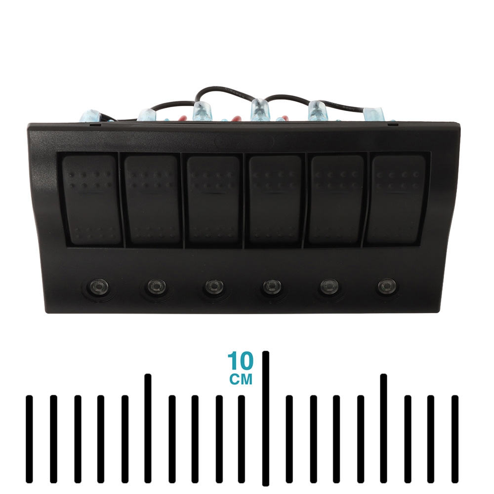 NARVA 6-Way LED Switch Panel with Circuit Breaker Protection