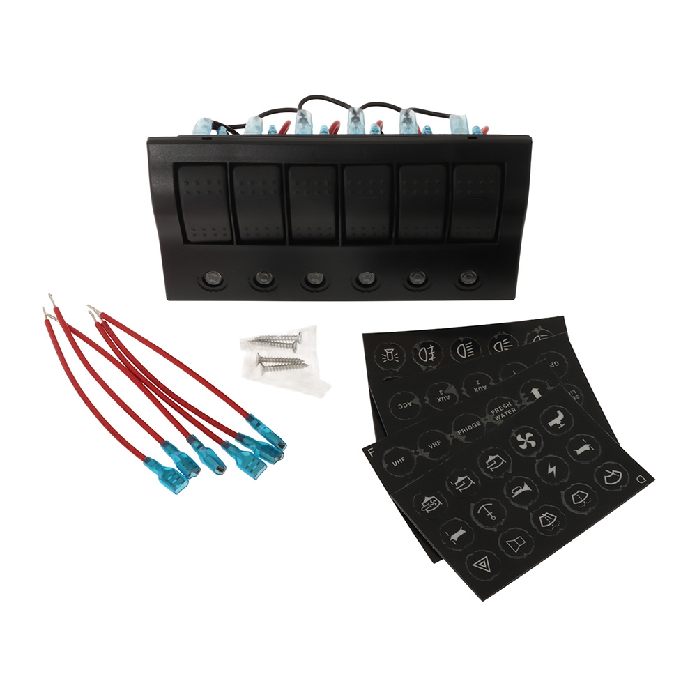 NARVA 6-Way LED Switch Panel with Circuit Breaker Protection