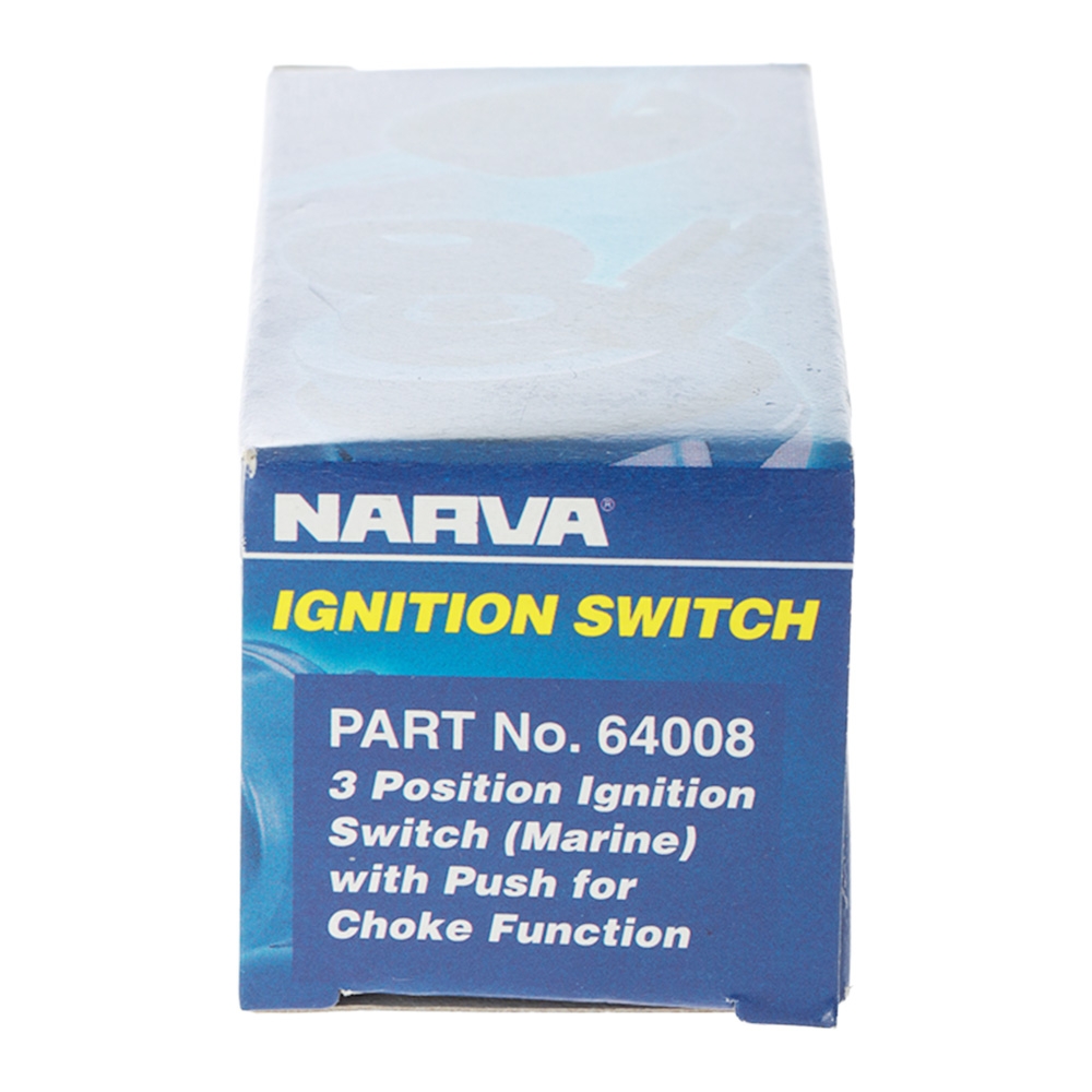 NARVA 3-Position Marine Switch Ignition with Push for Choke Function