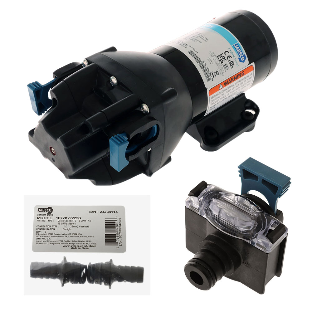 Jabsco PAR-Max HD4 Water Pressure System Pump 12VDC 15LPM 40PSI