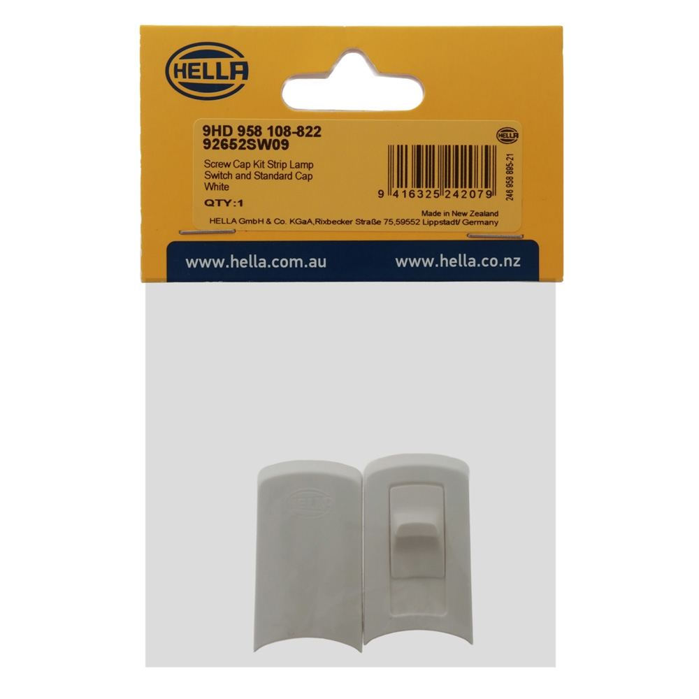 Hella Marine Surface Mount Strip Lamp Screw Caps With Switch White