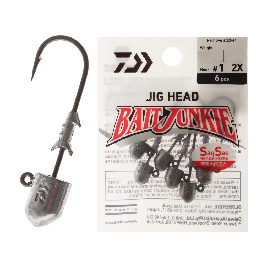 Buy Daiwa BaitJunkie 2X Jig Head #1 Qty online at