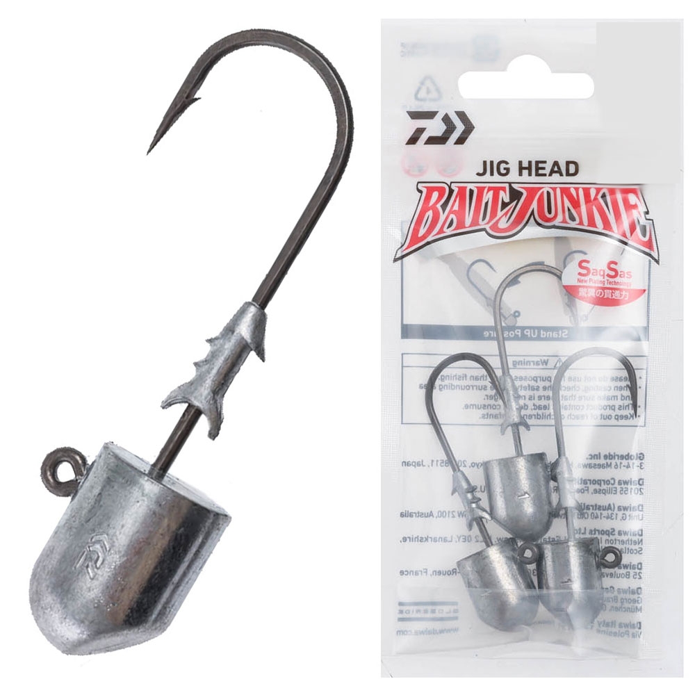 Daiwa BaitJunkie 2X Jig Head #5/0 1oz Qty 3