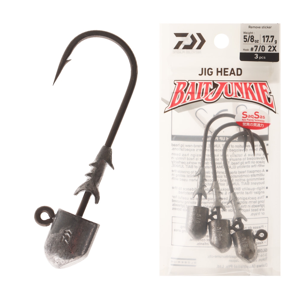 Daiwa BaitJunkie 2X Jig Head #7/0 5/8oz Qty 3