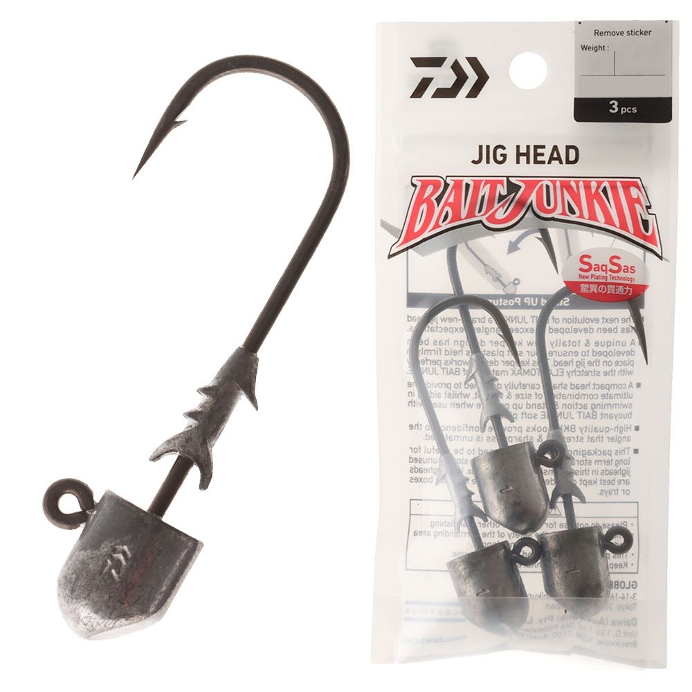 Daiwa BaitJunkie 2X Jig Head #7/0 1oz Qty 3