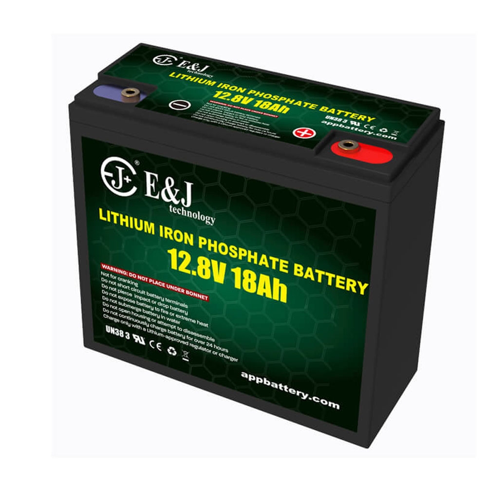 E&J LiFePO4 Rechargeable Lithium Deep Cycle Battery 12.8V 18Ah