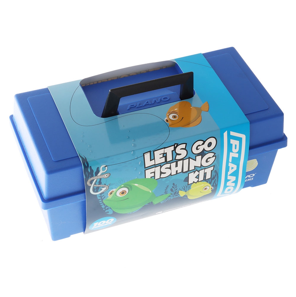 Plano 100-Piece Kids Fishing Tackle Kit Blue