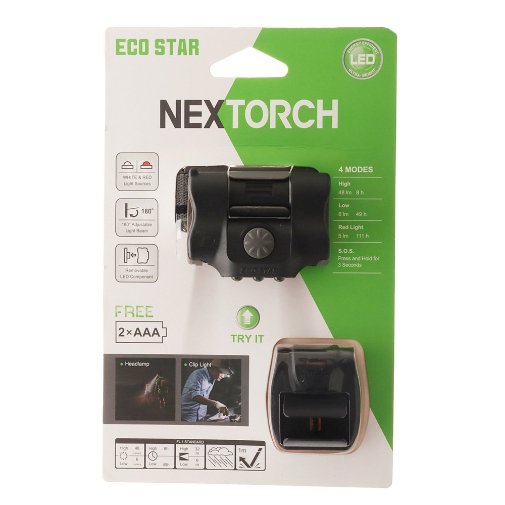 NEXTORCH Eco Star Headlamp 48LM Black