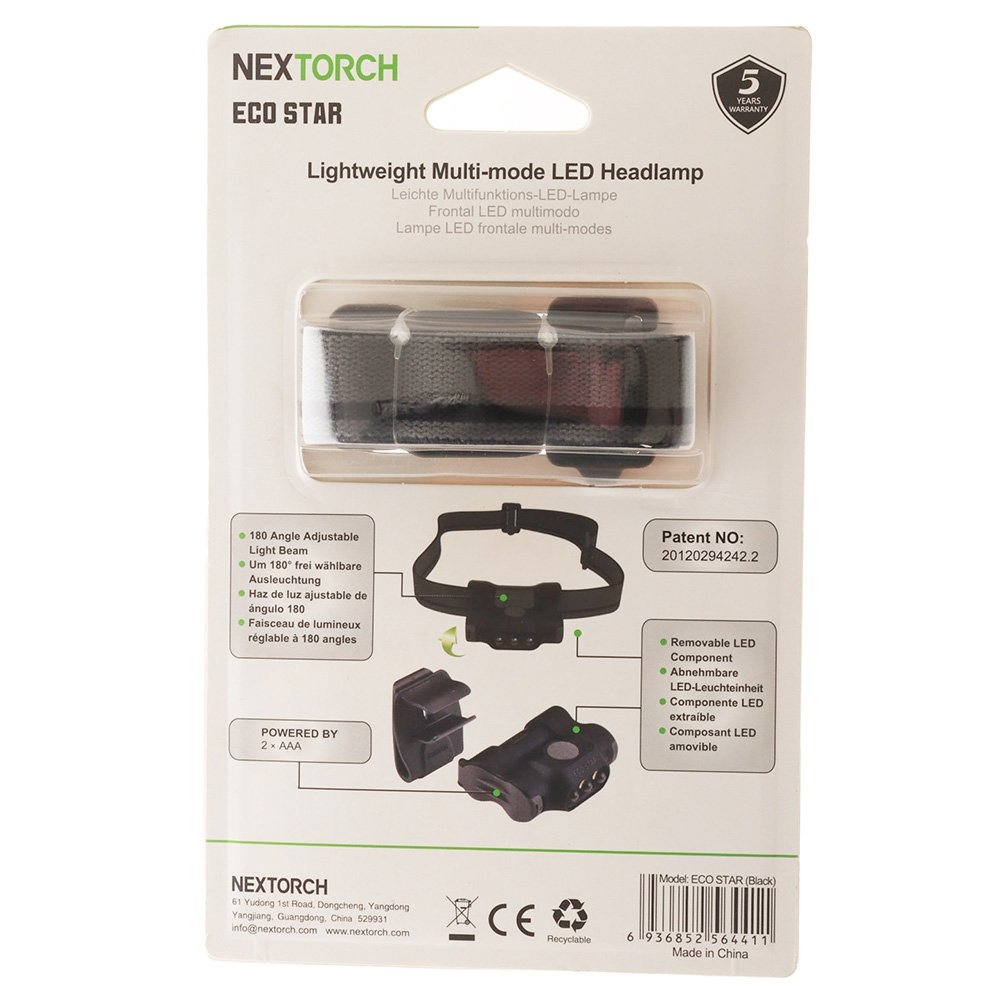 NEXTORCH Eco Star Headlamp 48LM Black