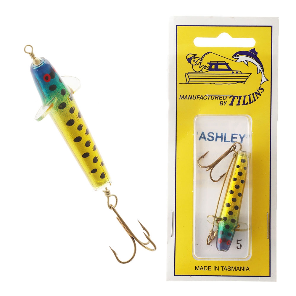 Tillins Ashley Spinner Lure 5cm No. 5 / Gold Blue Black Spots