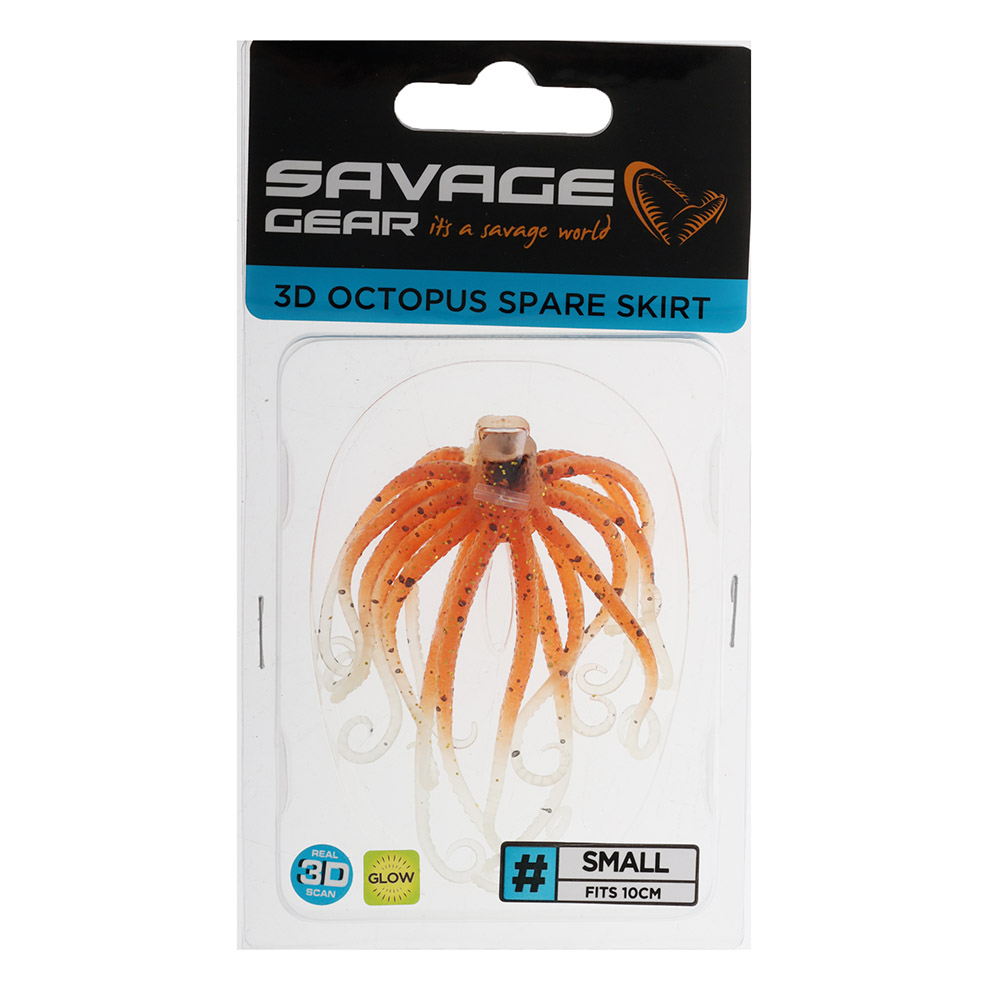 Savage Gear 3D Octopus Spare Skirt Kit for 10cm Lures Brown Glow