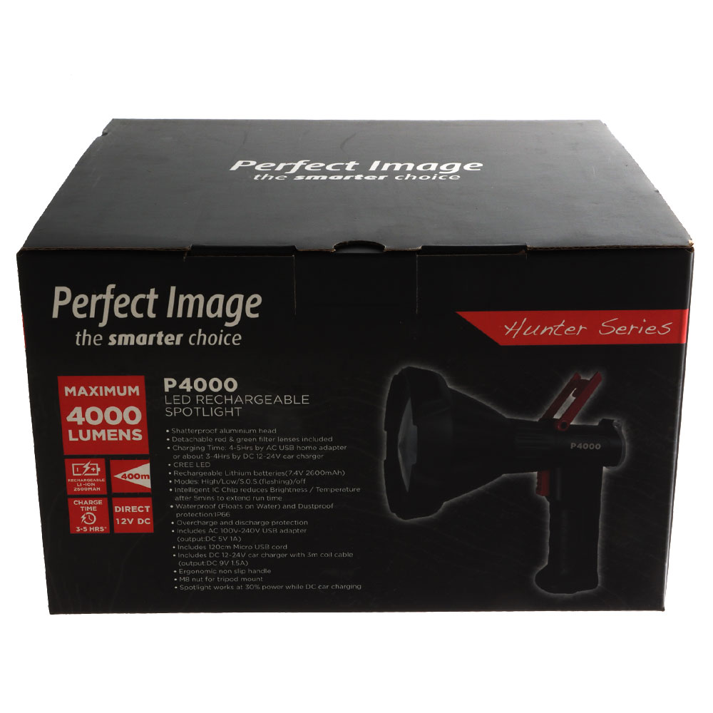 Perfect Image Rechargeable Waterproof LED Spotlight 4000lm