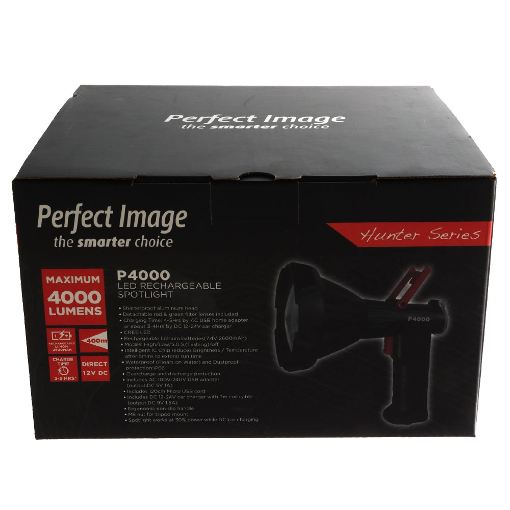 Perfect Image Rechargeable Waterproof LED Spotlight 4000lm Perfect Image Rechargeable Waterproof LED Spotlight 4000lm
