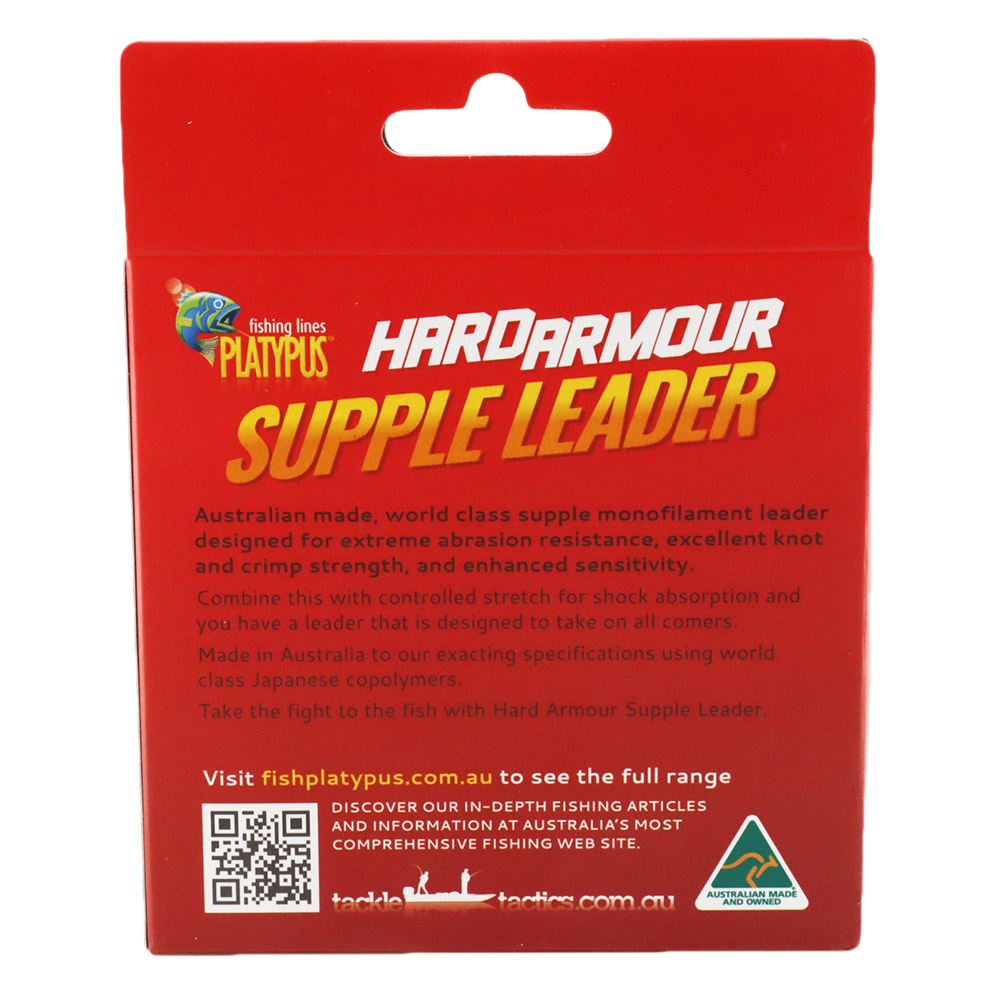 Platypus Hard Armour Supple Mono Leader 100m 30lb